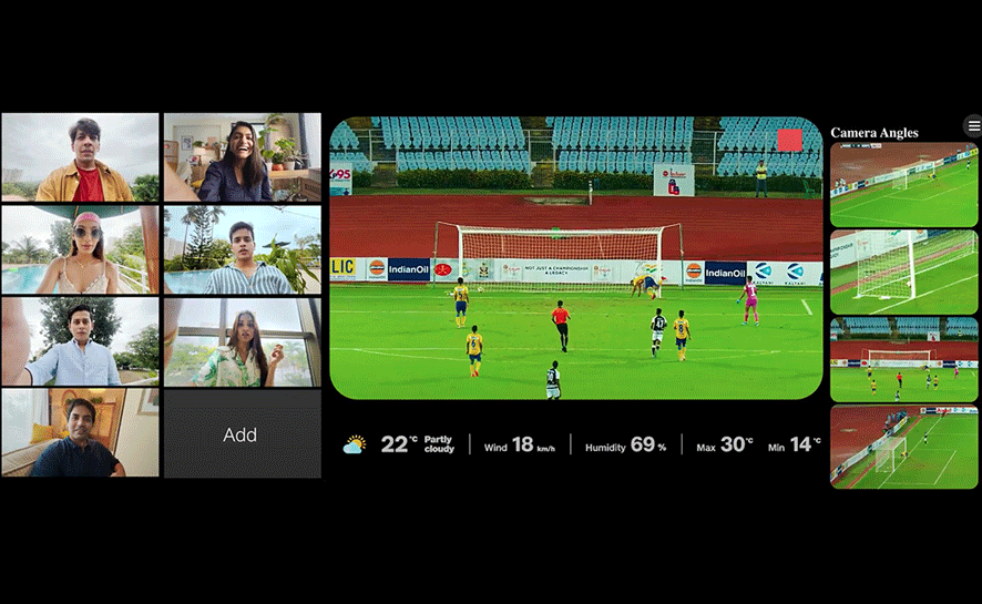 Watch videos from multiple camera angles