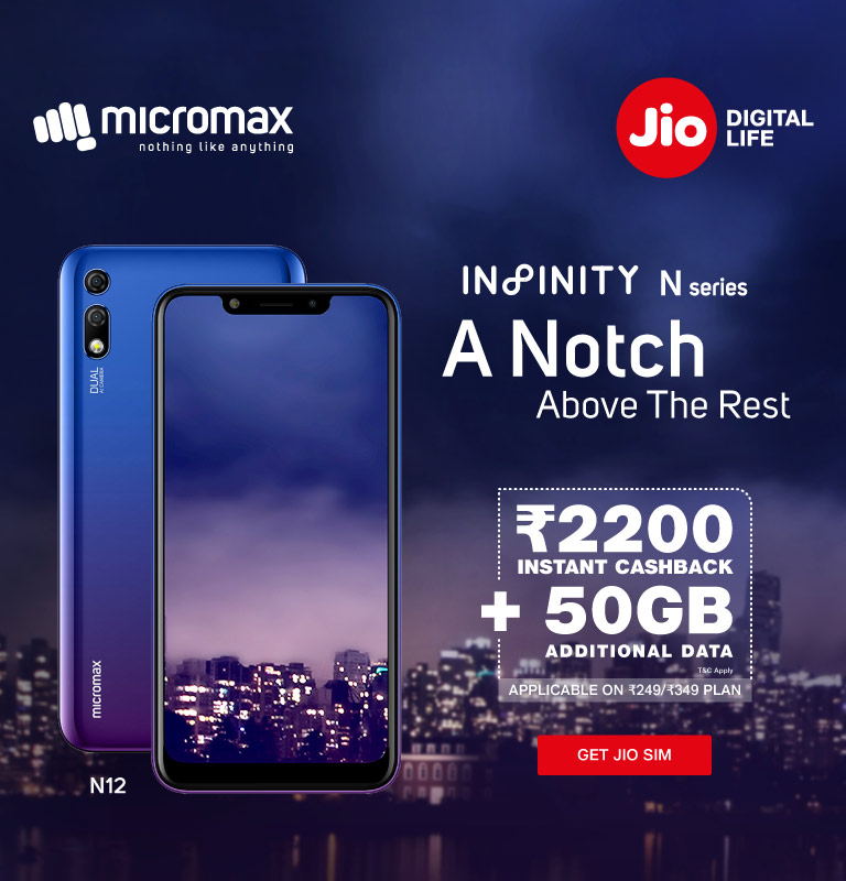 Jio Micromax Super Cashback and Data Offer