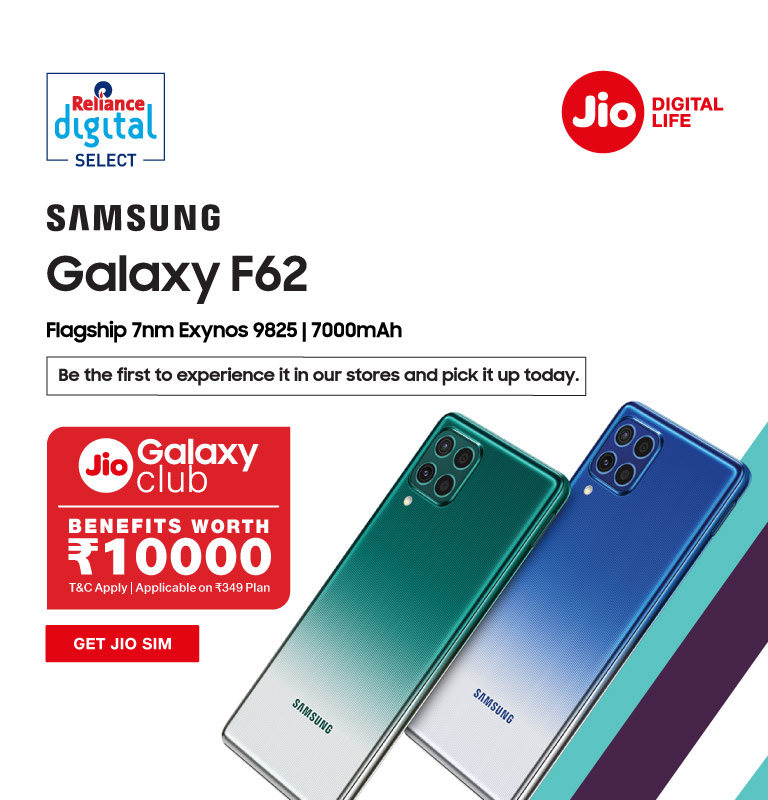 Jio Samsung Galaxy F62 Offer 2021