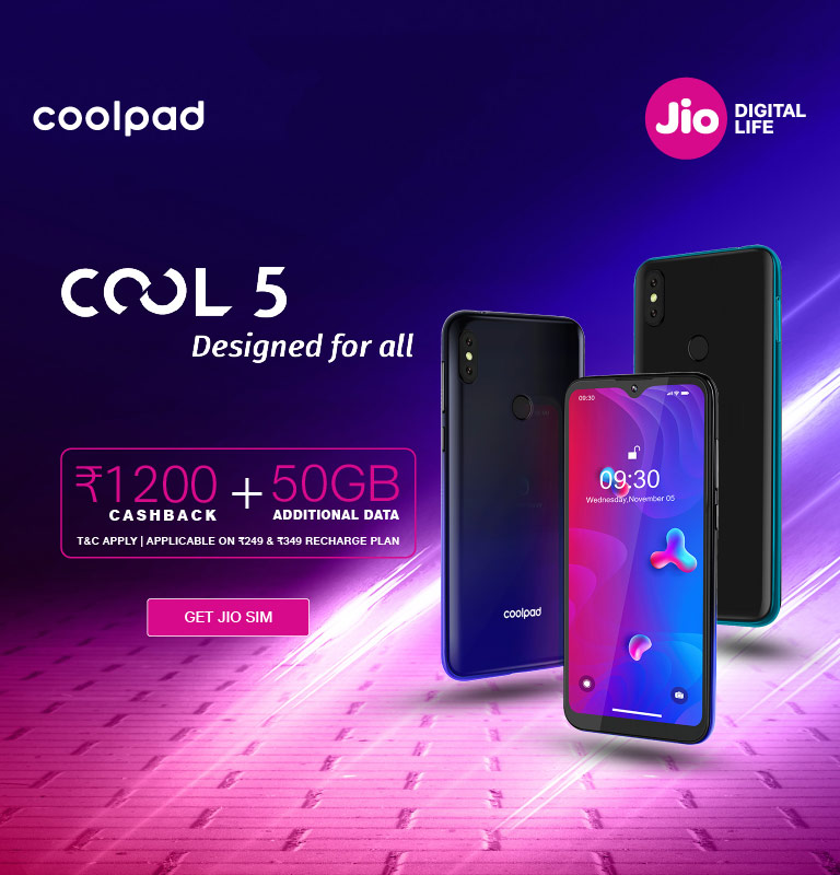 Coolpad Cool 5 Cashback & Data Offer