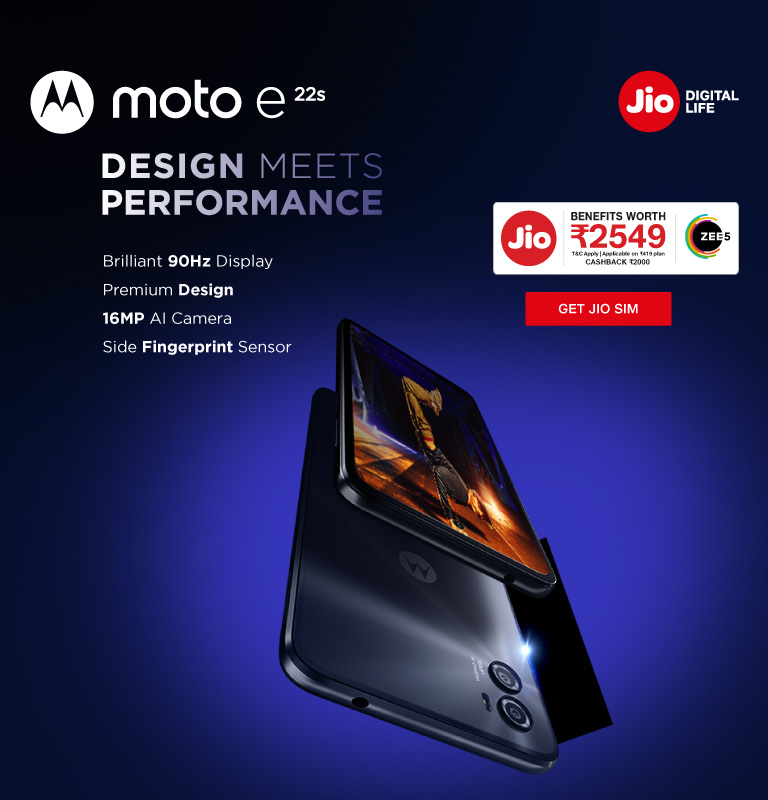 Motorola E22 Jio Offer