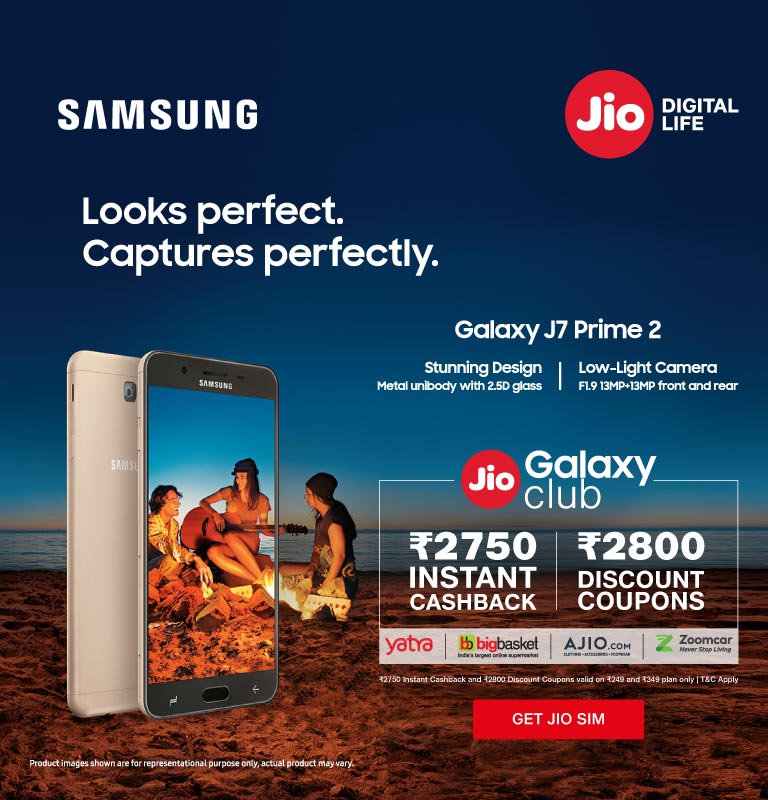 Jio Galaxy j7 Prime 2 Offer