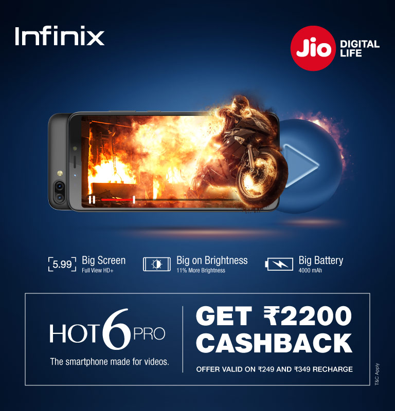 Jio Infinix Hot 6 Pro Offer