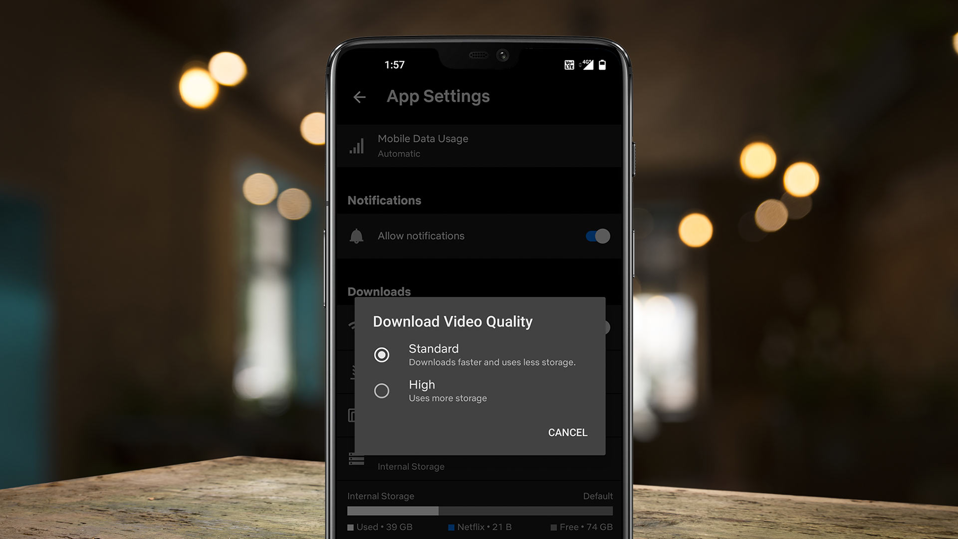 Manage data while video streaming