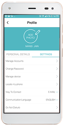 Navigate to Manage Devices section to Manage JioFi