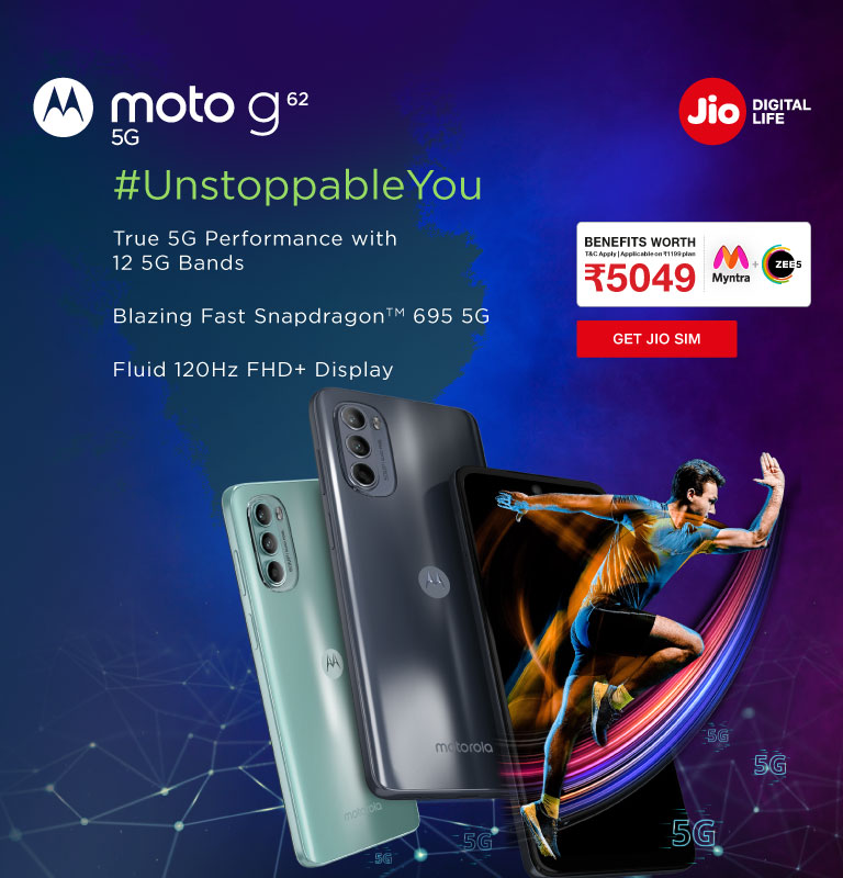 Jio Motorola G62 Offer 2022