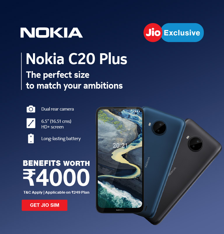 Jio Nokia C20 Plus Offer