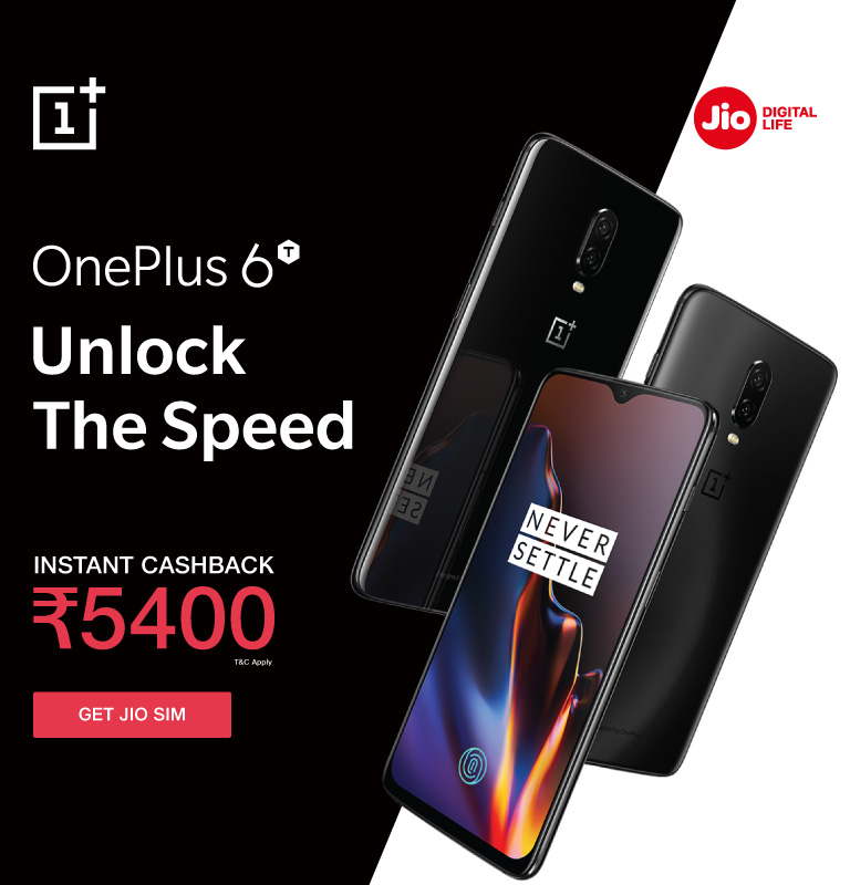 jio oneplus 6t offer