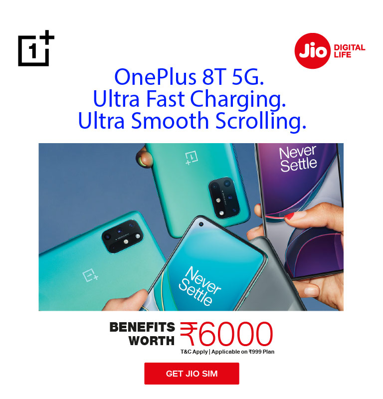 Jio OnePlus 8T Offer