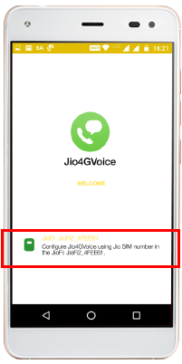JioCall app Configuration by selecting your JioFi SSID