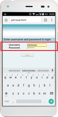 Phone Screen of enter User ID and Password